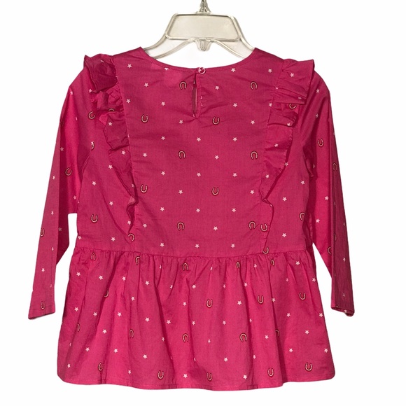 Gap Ruffle Peplum Print Top - Picture 2 of 9